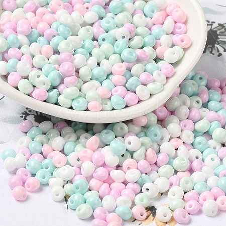 6/0 Opaque Baking Paint Glass Seed Beads SEED-M012-02A-33-1