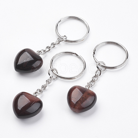 Natural Tiger Eye Keychain KEYC-F019-02G-1