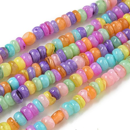 Dyed Natural Freshwater Shell Beads Strands BSHE-G039-07G-1