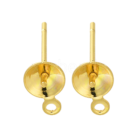 304 Stainless Steel Stud Earring Findings STAS-P370-02C-G-1