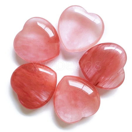 Synthetic Watermelon Stone Glass Display Decorations PW-WG37563-07-1