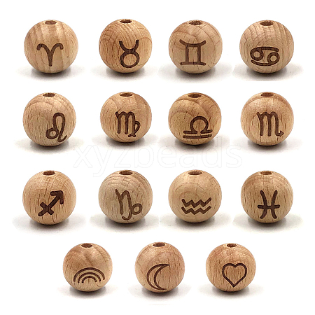 Wood Beads WOOD-WH0103-07-1