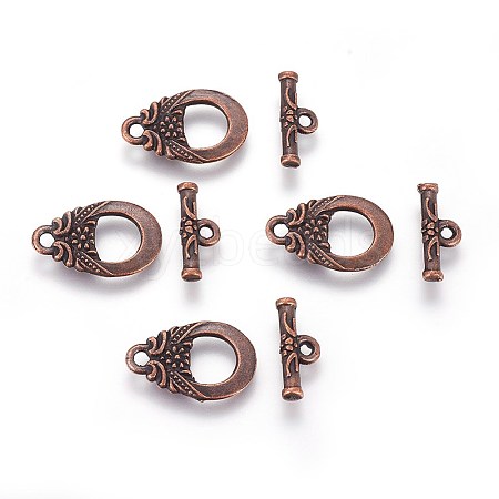 Tibetan Style Alloy Toggle Clasps PALLOY-J471-15R-1