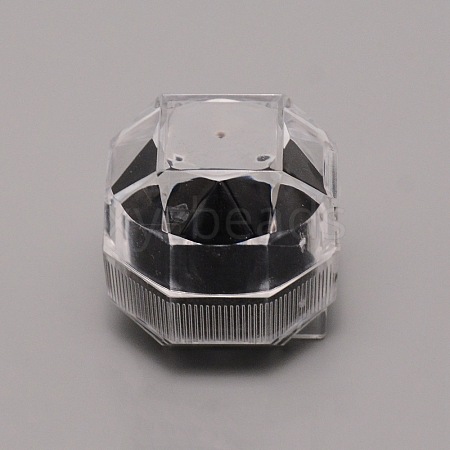 Transparent Plastic Ring Boxes OBOX-WH0014-01A-1