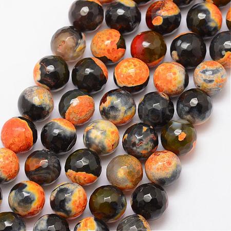 Natural Fire Crackle Agate Bead Strands G-K166-06F-10mm-02-1