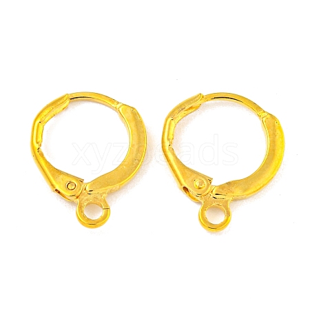 Brass Huggie Hoop Earring Findings KK-E138-G-NF-1