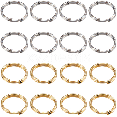 2 Colors 304 Stainless Steel Split Rings STAS-SC0009-25B-1