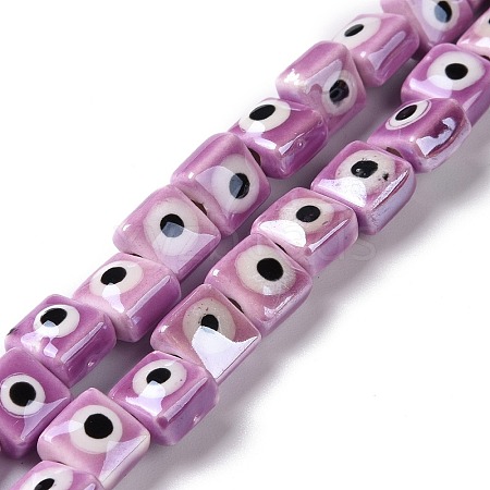 Handmade Porcelain Ceramic Beads Strands LAMP-B021-06L-1