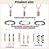 ANATTASOUL Natural & Synthetic Mixed Gemstone Chakra Yoga Jewelry Set SJEW-AN0001-40-2