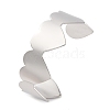 Romantic 304 Stainless Steel Cuff Bangles for Women BJEW-Q045-01P-2