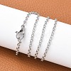 Tarnish Resistant Trendy Unisex 304 Stainless Steel Cable Chain Necklaces X-NJEW-L043-16P-4