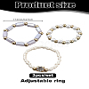 3Pcs Acrylic & Plastic Pearl Finger Rings Set RJEW-LP0003-59B-2