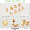 20Pcs 304 Stainless Steel Stud Earring Findings STAS-UN0059-04-5