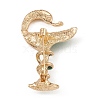 Golden Alloy Enamel Brooch Pin JEWB-Q030-14G-01-2