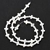 Natural White Mother of Pearl Shell Cross Beads Strands X-SSHEL-F0812C-4