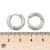 Tarnish Resistant 304 Stainless Steel Huggie Hoop Earrings X-EJEW-F111-16mm-P-3