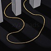 Rack Plating Brass Box Chain Necklaces for Women NJEW-A035-05G-01-3