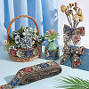 10 Yards Polyester Embroidery Flower Ribbons OCOR-WH0092-28-4