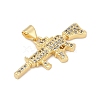 Brass Micro Pave Cubic Zirconia Pendants KK-U058-59C-G-2