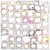 50Pcs Cartoon Cute Picture Frame PVC Adhesive Waterproof Stickers Self-Adhesive Stickers PW-WGEEBDD-01-1