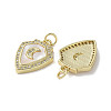 Brass Micro Pave Cubic Zirconia Pendants KK-G485-23C-G-2