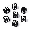 Initial Acrylic Horizontal Hole Beads OACR-ZX006-35N-1