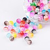 Two Tone Transparent Crackle Acrylic Beads CACR-R009-8mm-M-1