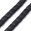 Transparent Frosted Glass Beads Strands X-FGLA-S001-01F-1