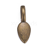 Tibetan Style Alloy Glue-on Flat Pad Bails X-MAB3348Y-NF-1