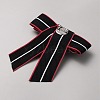 Bowknot Polyester Brooch AJEW-WH20006-11-2