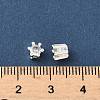 Brass Micro Pave Cubic Zirconia Beads KK-D386-09S-03-3