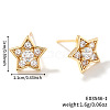 Brass Pave Clear Cubic Zirconia Stud Earrings ZJ0177-1-2