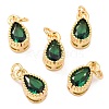 Real 18K Gold Plated Brass Inlaid Cubic Zirconia Charms ZIRC-L100-077G-2