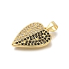 Brass Micro Pave Cubic Zirconia Pendants KK-R002-16G-2