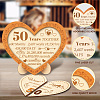 Wood Heart Shape Anniversary Commemorative Display Decorations AJEW-WH00424-003-3