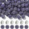 100Pcs Pave Disco Ball Beads RB-YW0001-30D-1
