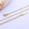 Gold Plated Brass Cable Chain Necklace Making NJEW-BB10199-18-2