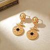 Alloy Rhinestone Stud Dangle Earrings for Women XJ2784-1-1