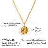 304 Stainless Steel Vintage 3D Rose Flower Pendant Necklaces for Women AM0132-6