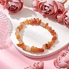 Natural Red Aventurine Chip Beads Stretch Bracelets for Women BJEW-JB10688-04-2