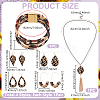 Leopard Print Alloy Pendant Necklaces & Earrings & Bracelet Sets SJEW-WH0020-03C-3