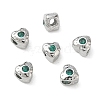 SHEGRACE Brass Green Cubic Zirconia Beads XGRQ4H283-681P-A-2
