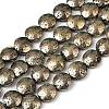 Electroplated Natural Lava Rock Beads Strands G-K388-01I-1