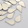 Tarnish Resistant Flat Teardrop 304 Stainless Steel Stamping Blank Tag Pendants STAS-N025-13-2