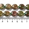 Natural Unakite Beads Strands G-NH0004-026-5