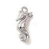 Marine Animal Theme Platinum  Brass Micro Pave Clear Cubic Zirconia Pendants KK-U031-01P-02-1