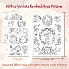 4 Sheets 11.6x8.2 Inch Stick and Stitch Embroidery Patterns DIY-WH0455-189-2