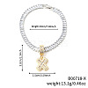 Fashionable Brass Micro Pave Clear Cubic Zirconia Charm Bracelets AF9298-24-1
