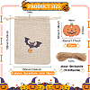 BENECREAT 36Pcs 6 Styles Halloween Cotton Cloth Storage Pouches ABAG-BC0001-52-2