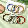 7Pcs 7 Colors Natural Mixed Gemstone Stretch Bracelets Sets BJEW-JB10996-2